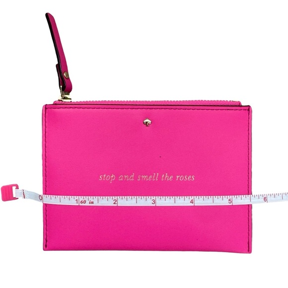 Kate Spade Small Bella Pouch – Hot Pink, “Stop and Smell the Roses” – NWT - Picture 10 of 10